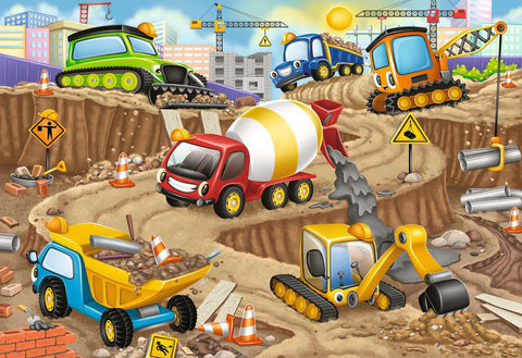 Ravensburger Construction Site Vehicles - 24 Piece Super-Sized Floor Jigsaw Puzzle (Ravensburger)