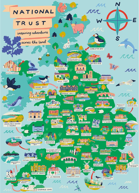 Artwork: National Trust: Across the Land - 1000 Piece Jigsaw Puzzle (Gibsons)