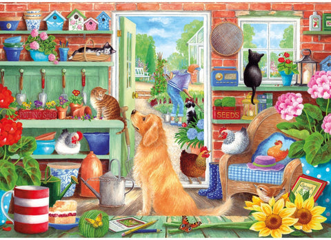 Artwork: The Potting Bench – 1000 Piece Jigsaw Puzzle (Gibsons)
