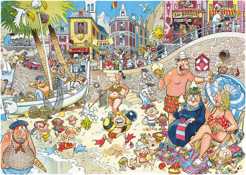 Artwork: Wasgij Retro Destiny 8: High Season – 1000 Piece Jigsaw Puzzle (Wasgij)