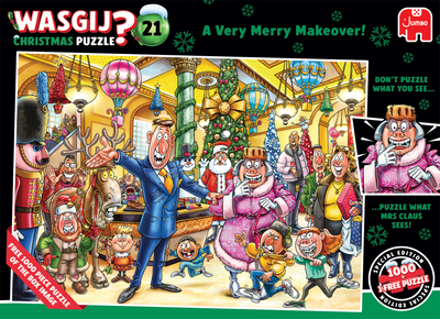Wasgij Christmas 21: A Very Merry Makeover! – 1000 Piece Jigsaw Puzzle (Wasgij)