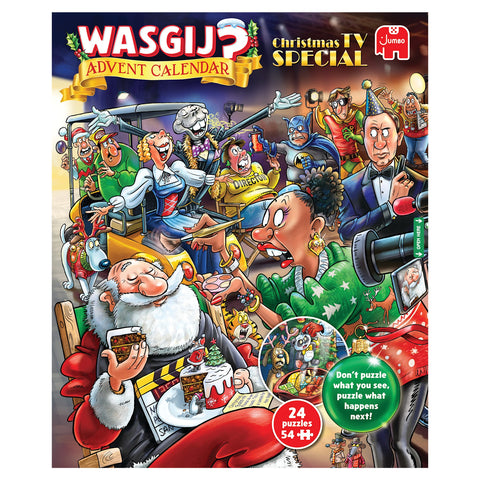 Pre-order: Wasgij Advent Calendar 2026: Christmas TV Special – 24 x 54 Piece Jigsaw Puzzles (Wasgij)