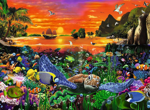 Turtle in the Reef - 500 Piece Jigsaw Puzzle (Ravensburger)