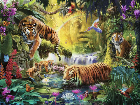 Artwork: Tranquil Tigers – 1500 Piece Jigsaw Puzzle (Ravensburger)