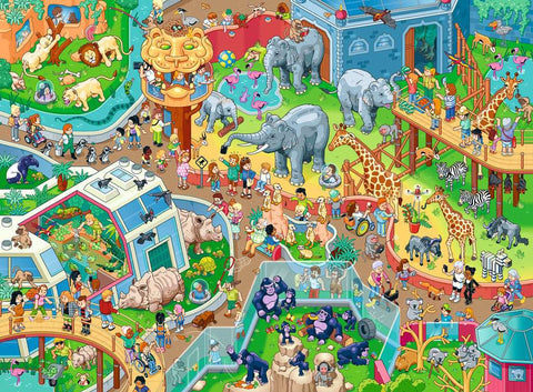 Artwork: Zoo from Above – 200 XXL Piece Jigsaw Puzzle (Ravensburger)