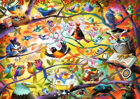Busy Birdies by Dean MacAdam – 1000 Piece Jigsaw Puzzle (Ravensburger)