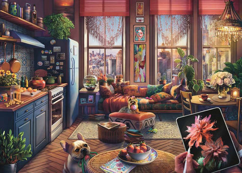 Cozy Boho Studio – 500 XL Piece Jigsaw Puzzle (Ravensburger)