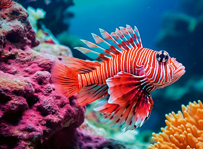 Colourful Animals: Red Lionfish – 500 Piece Jigsaw Puzzle (Ravensburger)
