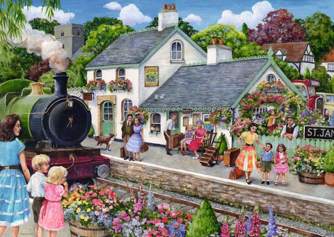 Whistle Stop Cottage by Debbie Cook - 1000 Piece Jigsaw Puzzle (Ravensburger)