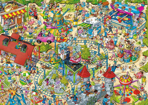 Artwork: Ray's Comic Series - Holiday Resort No.4 The Amusement Park – 1000 Piece Jigsaw Puzzle (Ravensburger)