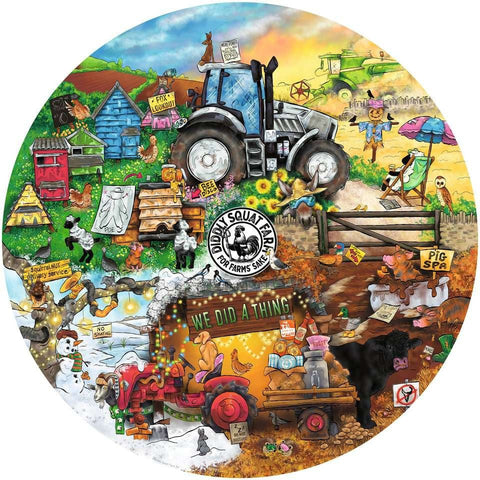 Artwork: Diddly Squat Farm - 500 Piece Circular Jigsaw Puzzle (Ravensburger)