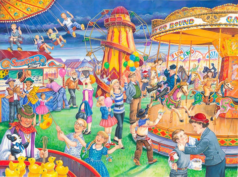 Artwork: Fairground Rides – 250 Piece Jigsaw Puzzle (House of Puzzles)