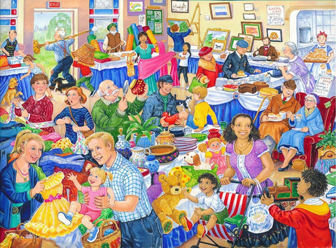 Artwork: Jumble Sale – 500 XL Piece Jigsaw Puzzle (House of Puzzles)