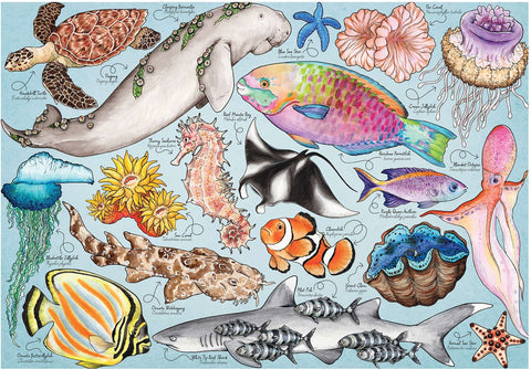 Artwork: Great Barrier Reef by Mirri Rowland - 1000 Piece Jigsaw Puzzle (House of Puzzles)