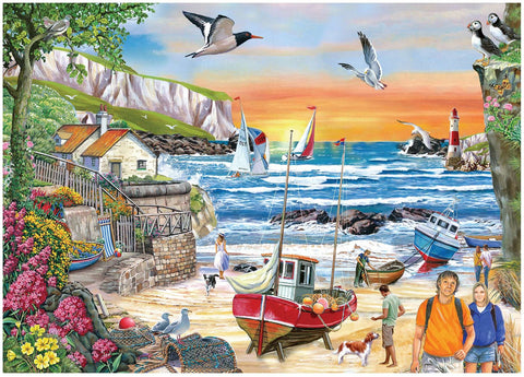Artwork: Seaside Sunset by Robert Barry - Big 250 Piece Jigsaw Puzzle (House of Puzzles)