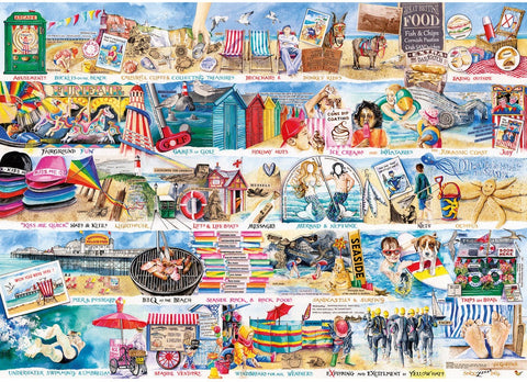 Artwork: Deckchairs and Donkeys – 1000 Piece Jigsaw Puzzle (Gibsons)
