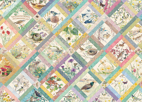 Artwork: Country Diary Quilt – 1000 Piece Jigsaw Puzzle (Cobble Hill)