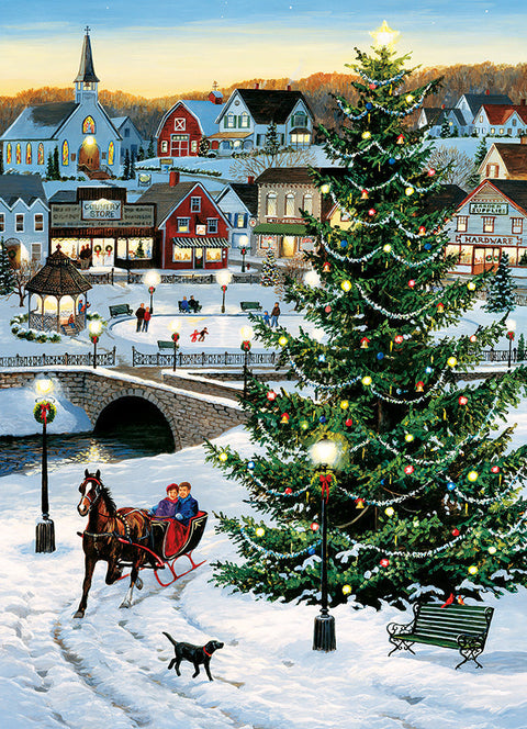 Artwork: Village Tree - 1000 Piece Jigsaw Puzzle (Cobble Hill)