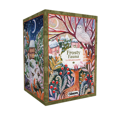 Frosty Fauna by Lee Foster Wilson – 3 x 500 Piece Jigsaw Puzzles (Gibsons)
