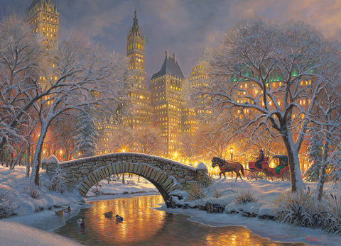 Artwork: Winter in the Park - 500 Piece Jigsaw Puzzle (Cobble Hill)