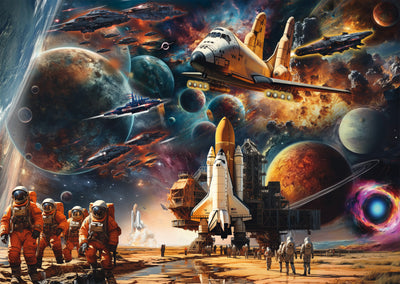 The Fascination of Space Travel by Michele Farella – 1000 Piece Jigsaw Puzzle (Shmidt)