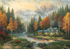 Autumn Evening by the Lake by Thomas Kinkade Studios - 1000 Piece Jigsaw Puzzle (Schmidt)