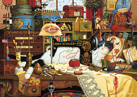 Artwork: Maggie the Messmaker by Charles Wysocki – 1000 Piece Jigsaw Puzzle (Schmidt)
