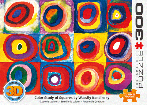Color Study of Squares 3D Lenticular – 300 Piece Jigsaw Puzzle (Eurographics)