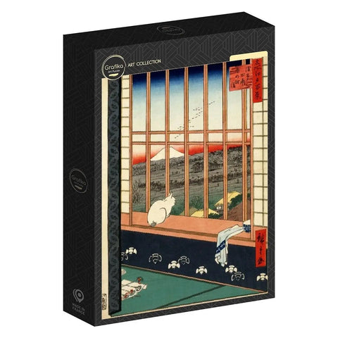 Box, turned right: Utagawa Hiroshige - Asakusa Rice Terraces and Torinomachi Festival, 1857 - 1000 Piece Jigsaw Puzzle (Grafika)