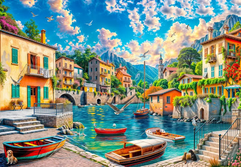 Artwork: The Holiday Village - 1000 Piece Jigsaw Puzzle (Grafika)