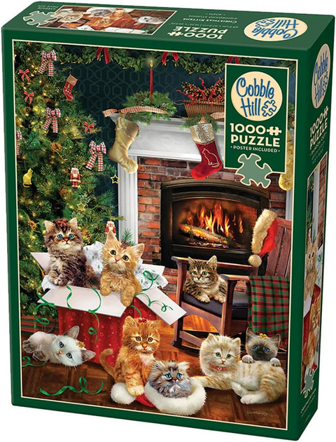 Christmas Kittens by Giordano Studios - 1000 Piece Jigsaw Puzzle (Cobble Hill)