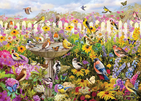 Backyard Bird Bath - 1000 Piece Jigsaw Puzzle (Cobble Hill)