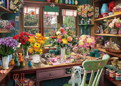 My Haven No.13 - The Flower Arranger's Shed by Steve Read - 1000 Piece Jigsaw Puzzle (Ravensburger)