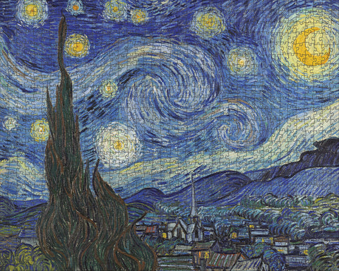 Made up: The Starry Night by Vincent van Gogh – 1000 Piece Jigsaw Puzzle (Pomegranate)