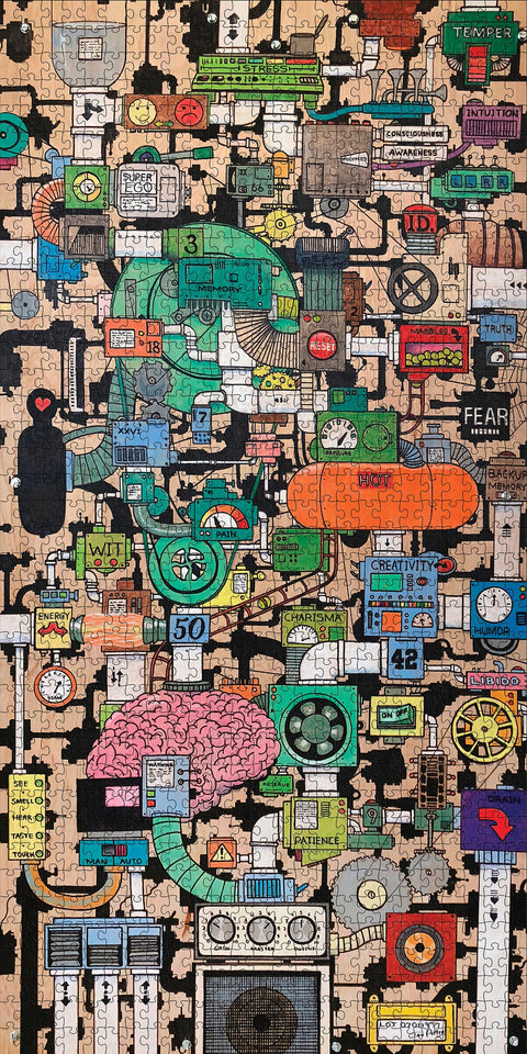 Made up: Self Machine by Jonathan Petley – 1000 Piece Jigsaw Puzzle (Pomegranate)