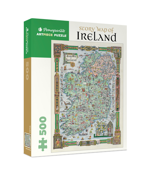 Box, turned right: Story Map of Ireland – 500 Piece Jigsaw Puzzle (Pomegranate)