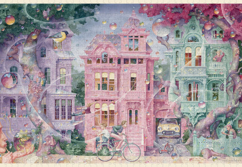 Made up: Bubble Street by Daniel Merriam – 1000 Piece Jigsaw Puzzle (Pomegranate)
