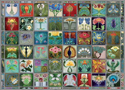 Art Nouveau Tiles – 1000 Piece Jigsaw Puzzle (Cobble Hill)