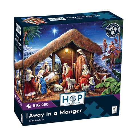 Away in a Manger by Keith Stapleton - Big 250 Piece Jigsaw Puzzle (House of Puzzles)