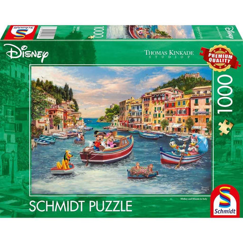 Disney Mickey and Minnie in Italy by Thomas Kinkade – 1000 Piece Jigsaw Puzzle (Schmidt)