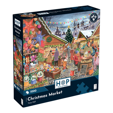 Christmas Market by Tracy Hall - 1000 Piece Jigsaw Puzzle (House of Puzzles)