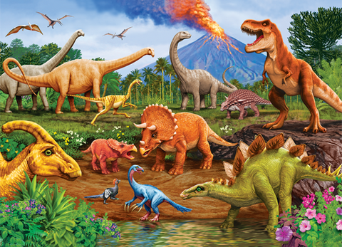 Dinos – 350 Piece Jigsaw Puzzle (Cobble Hill)
