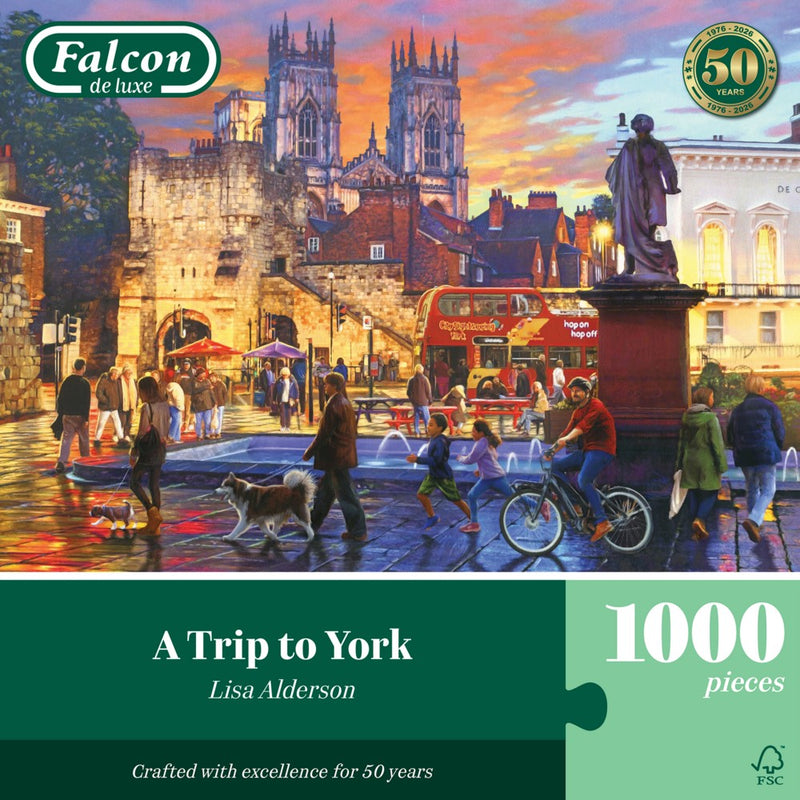 A Trip to York - 1000 Piece Jigsaw Puzzle (Falcon de luxe)