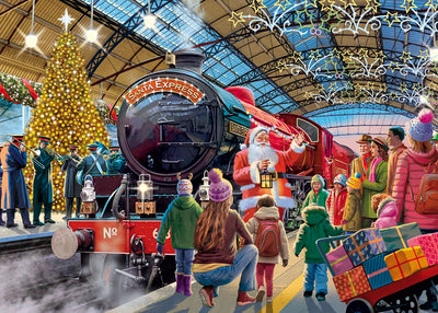 Santa at the Station – 1000 Piece Jigsaw Puzzle (Falcon)