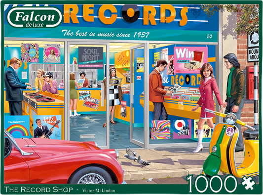 ** Pre-Order ** Falcon De Luxe  - The Record Shop - 1000 Piece Jigsaw Puzzle
