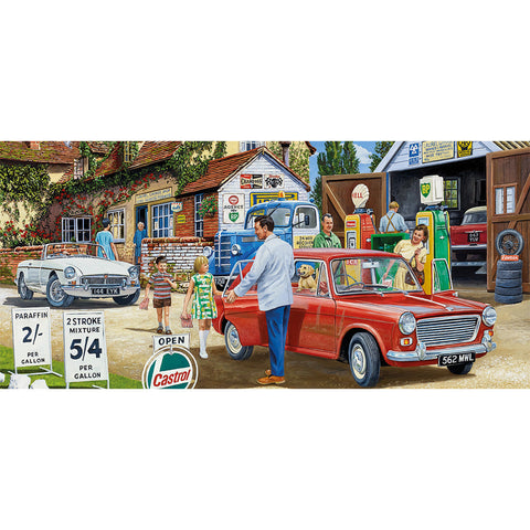 Artwork: Filling up for the Trip – 636 Piece Jigsaw Puzzle (Gibsons)