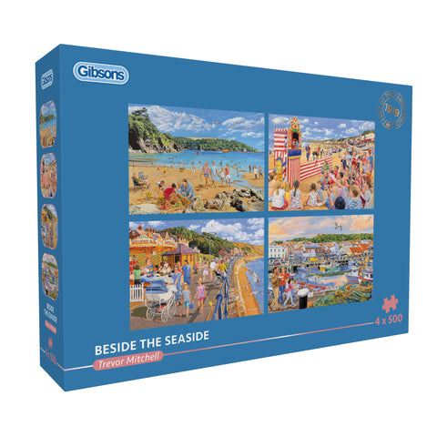 Beside the Seaside by Trevor Mitchell - 4x500 Piece Jigsaw Puzzle (Gibsons)