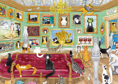 Night at the Meowseum – 1000 Piece Jigsaw Puzzle (Gibsons)