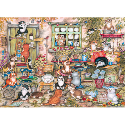 Courtyard Cats – 1000 Piece Jigsaw Puzzle (Gibsons)