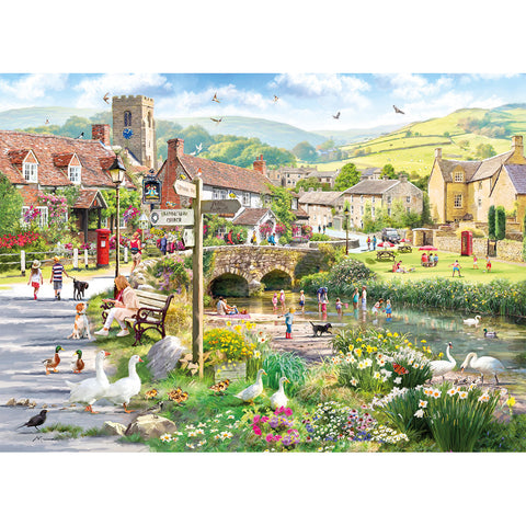 Puddle Ducks & Paddling – 1000 Piece Jigsaw Puzzle (Gibsons)